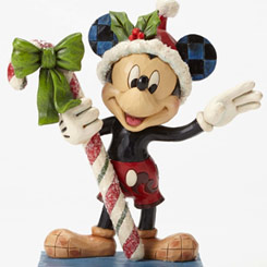 Figura de Mickey Mouse de Walt Disney titulada Mickey Mouse with Candy Cane, el artista Jim Shore ha elaborado esta figura de Navidad con unos 16 cm., de altura.