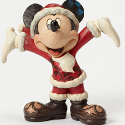 Figura de Mickey Mouse de Walt Disney titulada Mickey Mouse Santa, el artista Jim Shore ha elaborado esta figura de Navidad con unos 15 cm., de altura.