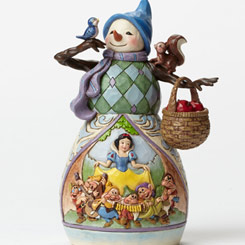 Figura del Muñeco de Nieve decorado basado en el cuento de Blancanieves de Walt Disney titulada Snowman Snow White, el artista Jim Shore ha elaborado esta figura de Navidad con unos 18 cm., de altura.