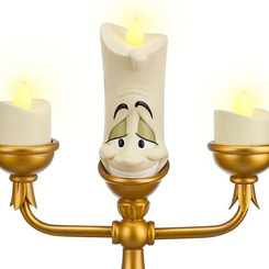 Figura oficial de Lumiere basado en el clásico de Disney La Bella y la Bestia. Esta pieza de coleccionista está realizada en resina y tiene una dimensiones aproximadas de 28 x 18 cm.