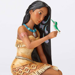 Figura de Pocahontas con un pajarito pertenecientes al Clásico de Disney Pocahontas, Jim Shore ha elaborado esta figura con unos 14 cm., de altura.