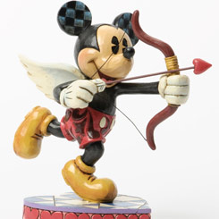 Divertida y romántica figura de Mickey Mouse como Cupido, el artista Jim Shore ha elaborado esta figura con unos 15,5 cm., de altura