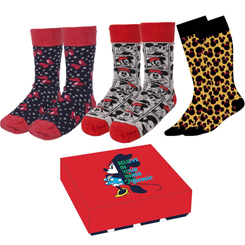 Pack compuesto por 3 pares de calcetines oficiales de Minnie Mouse basado en la popular ratoncita de la factoría Disney. 