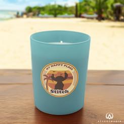 El sol, la playa, las palmeras, y surfear al ritmo de Elvis con Stitch ... ¡Con esta vela perfumada, sumérgete en el mundo paradisíaco de Hawái y sus aguas azul turquesa