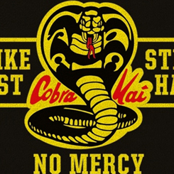Divertido felpudo con el logo del Cobra Kai basado en la sensacional serie de TV basada en Karate Kid, ideal como felpudo de bienvenida. Medidas aproximadas de 40 cm. x 60 cm., 