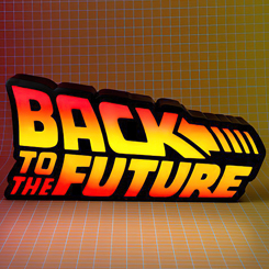 Lámpara oficial Back to the Future. Agrega un poco de nostalgia a tu habitación con esta luz con el logotipo de Back To The Future. El brillo suave creará el ambiente retro relajante