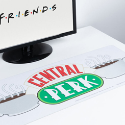 Espectacular alfombrilla de escritorio oficial del Central Perk basada en la serie de Friends con unas medidas aproximadas de 30 x 69 cm., esta preciosa alfombrilla tiene espacio suficiente para el ratón.