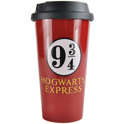 Taza de Viaje Oficial de Warner con el motivo del andén 9¾-del Hogwarts Express, revive las aventuras de Harry Potter y todos sus compañeros con esta taza realizada en cerámica.