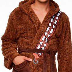 Fantástico Albornoz de Chewbacca basado en la saga de Star Wars, este fenomenal albornoz con capucha está realizado en 100% Poliéster de alta calidad y tiene talla única.