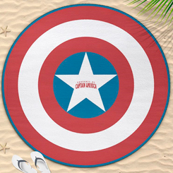 Toalla del Escudo del Capitán América basada en el popular personaje de Mavel Comics. Tus días de playa y piscina no serán lo mismo con esta preciosa toalla con la forma del fantástico escudo del Capitán America,