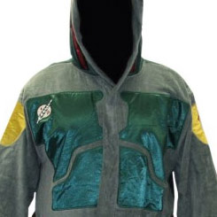 Galáctico Albornoz del Cazarecompensas Boba Fett basado en la saga de Star Wars, este fenomenal albornoz con capucha está realizado en 100% algodón.