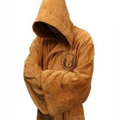 Suave Albornoz de Jedi basado en la saga de Star Wars, este fenomenal albornoz con capucha está realizado en 100% algodón.