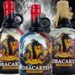 Pack compuesto por tres botellas numeradas de Dracarys Fire de Edición Limitada terminadas a mano. El pack perfecto para coleccionistas. Las tres Botellas de Licor Dracarys Fire están basadas en la serie de la HBO Juego de Tronos. 