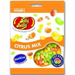 Pack compuesto por 2 Bolsas de American Jelly Belly Sunkist Citrus 100gr. Los famosos Jelly Belly Beans son caramelos rellenos de gomita con forma de judía.