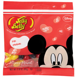 Pack compuesto por 2 Bolsas de American Jelly Belly Mickey Mouse Bag 80 gr. Los famosos Jelly Belly Beans son caramelos rellenos de gomita con forma de judía.