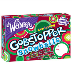 Pack compuesto por 2 Paquetes de Wonka Gobstoppers Snowball de 141 gr. Los Gobstoppers se visten de gala para esta Edición Especial de Navidad.