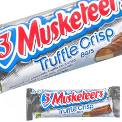 Pack compuesto por dos unidades de 3 Musketeer Truffle Crisp Chocolate Bar  31,20 gr c/barrita.