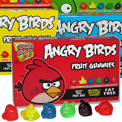 Pack de Coleccionista de Angry Birds Fruit Gummies, con este pack compuesto por 4 cajas de Angry Birds de 99 g.,