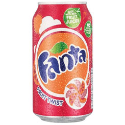 Pack 6 Latas de Fanta Fruit Twist con este increíble sabor a una excelente combinación de naranja, melocotón y maracuyá.