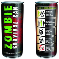 Pack compuesto por 2 Latas de Zombie Survival Energy Drink de 250 ml. Atención: bebida energética con alta cantidad de Cafeína.