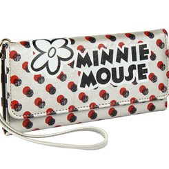 Espectacular monedero tarjetero de mano oficial de la preciosa Minnie Mouse basado en el popular personaje de la factoría Disney. Este precioso bolso está realizado en PU 
