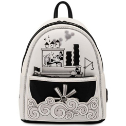 Preciosa y divertida mini mochila de Steamboat Willie Music Cruise basado en famoso personaje de Walt Disney. Perfecto para pasar un día mágico y cuqui. Esta preciosa pieza de coleccionista está realizado en cuero PU, 