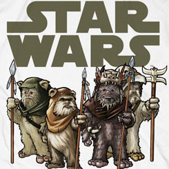 Camiseta de los pobladores de la luna boscosa de Endor, los Ewoks, producto oficial de Star Wars “Star Wars Ewoks“.