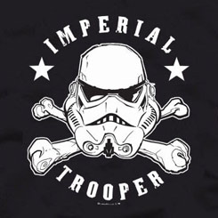 Camiseta del casco de los Stormtrooper con dos huesos simulando la bandera pirata, producto oficial de Star Wars.