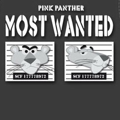 Camiseta de La Pantera Rosa basado en el famoso personaje de Warner Brothers Animation, con el diseño de Pink Panther Most Wanted.