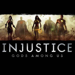 Camiseta con el logo y los personajes del videojuego Injustice Gods Among Us, producto oficial de DC Comics. Revive las espectaculares batallas con esta camiseta Classic del popular videojuego.