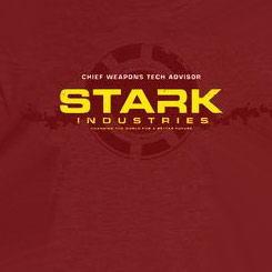 Camiseta de Iron Man Stark Industries Chief Weapons Tech Advisor de los Comics de Marvel. Camiseta de alta calidad realizada en algodón 100%. 