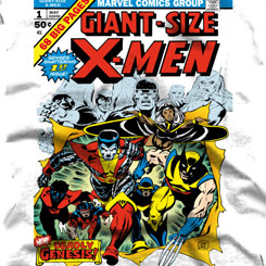 Camiseta con la portada Giant-Size de los Comics de Marvel. Todo un artículo de culto para los seguidores de la Patrulla X y del famoso universo de Marvel Comics. 