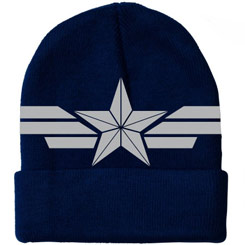 Gorro con el Logo del Capitán América: El Soldado de Invierno bordado blanco. El gorro está basado en la popular saga del Capitán América de Marvel Comics.