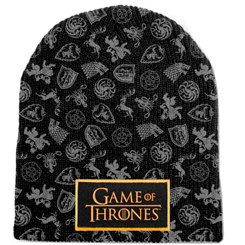 Réplica oficial del gorro con las casas de Juego de Tronos basado en la popular serie de televisión de la HBO Game of Thrones. Realizado en 100% poliacrílico con unas dimensiones aproximadas de 23 x 22 cm, 