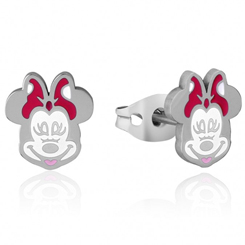 Pendientes oficiales de Minnie Mouse, la carismática novia de Mickey Mouse. Disfruta de estos pendientes tan cuquis realizados en acero quirúrgico y tienen unas dimensiones de 11 mm. Cuentan con detalles contrastados en blanco y rojo. 