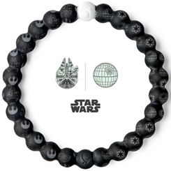 Pulsera oficial Lokai de Millennium Falcon & Death Star basada en la saga de Star Wars. La pulsera representa el equilibrio tal cual como el ying y yang, la perla de color negro contiene tierra del Mar Muerto