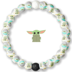 Pulsera oficial Lokai de The Child White basada en el popular personaje de The Mandalorian. La pulsera representa el equilibrio tal cual como el ying y yang, la perla de color negro contiene tierra del Mar Muerto