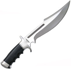 Réplica oficial del cuchillo aparecido en la película "Los Mercenarios 2. Forjado en acero de 7CR17 pulido.
