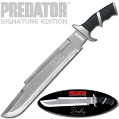 Cuchillo edición firmada por Arnold Schwarzenegger como Mayor “Dutch” del cuchillo de Depredador. 