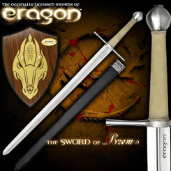 Déjate cautivar por la majestuosidad de la Espada de Brom, conocida por su destacado papel en la película "Eragon". Forjada con maestría en acero 440º, esta réplica captura la esencia de la espada original, brindando autenticidad en cada detalle. 