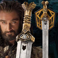 Réplica oficial de la Espada Dwarven de Thorin Oakenshield (Escudo de Roble) de El Hobbit “The Hobbit”.