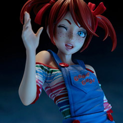 Figura La novia de Chucky presentado al más estilo japonés Bishoujo, esta vez el ilustrador Shunya Yamashita y el artista Yohei Suzuki han sabido esculpir y recoger toda la línea del hermoso cuerpo del diseño original.