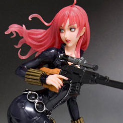 Figura de la Viuda Negra Covert Ops Version (Black Widow Covert Ops Version) presentado al más estilo japonés Bishoujo.