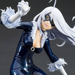 Figura de Gata Negra (Black Cat) de Marvel presentado al más estilo japonés Bishoujo.