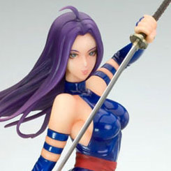 Figura de Psylocke de los X-Men de Marvel presentado al más estilo japonés Bishoujo.