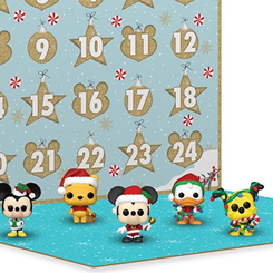 Calendario de adviento de Classic Disney Pocket POP! El calendario está compuesto por 24 figuras de unos 4 cm de alto aproximadamente. Descubre a tus personajes preferidos