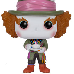 Figura de El Sombrerero Loco realizada en vinilo perteneciente a la línea Pop! de Funko. La figura tiene una altura aproximada de 10 cm., y está basada en la película de Disney Alicia en el País de las Maravillas.