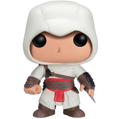 Figura de Altaïr realizada en vinilo perteneciente a la línea Pop! de Funko. La figura tiene una altura aproximada de 10 cm., y está basada en el popular Videojuego de Assassin´s Creed.