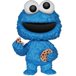 Figura del Monstruo de las Galletas realizada en vinilo perteneciente a la línea Pop! de Funko. La figura tiene una altura aproximada de 9 cm., y está basada en la serie de televisión Barrio Sésamo.