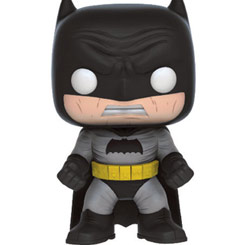 Figura de Batman The Dark Knight Returns realizada en vinilo perteneciente a la línea Pop! de Funko. La figura tiene una altura aproximada de 10 cm., y está basada en los Héroes de DC Comics.